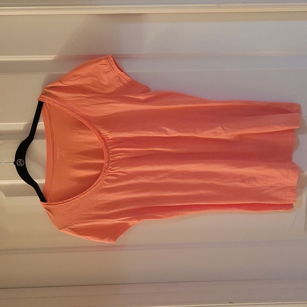Lands end coral short sleeve top small